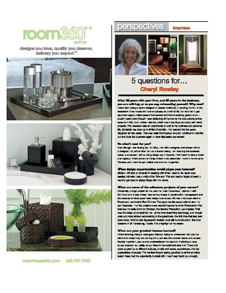 Hospitality Design Magazine 2011